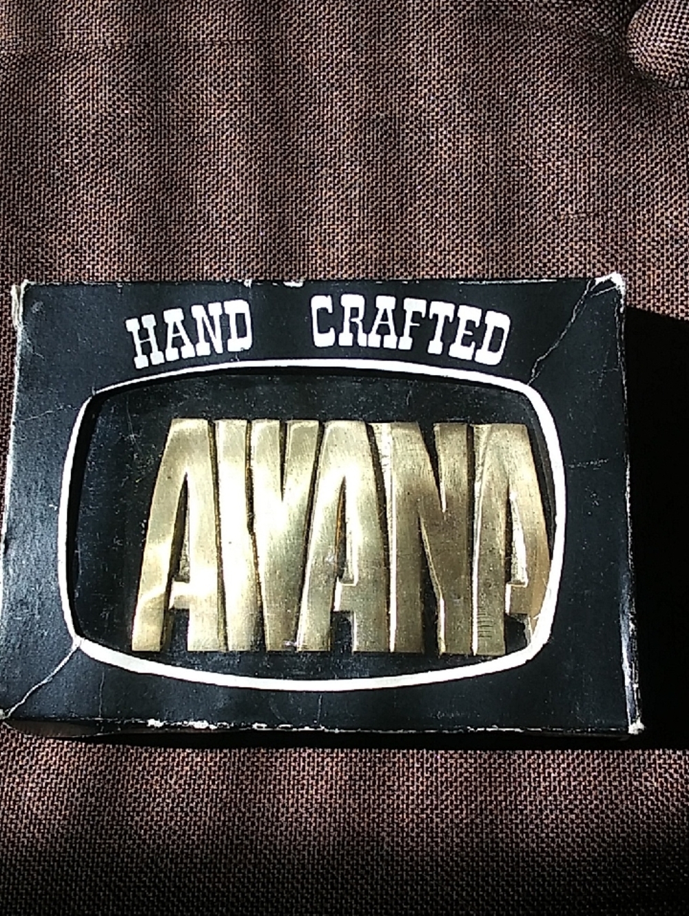 AWANA Solid Brass Belt Buckle